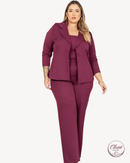 Blazer Plus Size Alfaiataria Stel Cereja | ClosetPlusSize