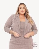 Blazer Feminino Stella Tweed Plus Size | ClosetPlusSize