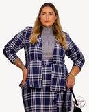 Blazer Plus Size Xadrez Calk | ClosetPlusSize