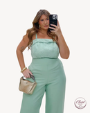 Conjunto Corselet em Renda com Pantalona | ClosetPlusSize