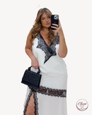 Conjunto Longo Renda Contrast | ClosetPlusSize