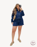 Camisa Jeans com Elastano | ClosetPlusSize