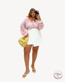 Camisa Listrada Renda | ClosetPlusSize