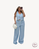 Conjunto Colete + Calça com Detalhe | ClosetPlusSize
