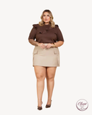 T-shirt Gabrielle Babado | ClosetPlusSize