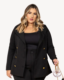 Blazer Feminino Preto Elis – Alfaiataria Plus Size | ClosetPlusSize