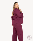 Blazer Plus Size Alfaiataria Stel Cereja | ClosetPlusSize