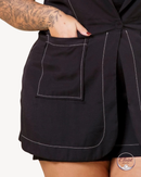 Conjunto Colete e Short Pespontado | ClosetPlusSize