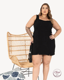 Vestido Aisha sem Manga Lastex  | ClosetPlusSize