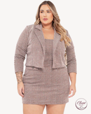 Blazer Feminino Stella Tweed Plus Size | ClosetPlusSize