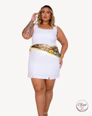 Vestido Aisha sem Manga Lastex  | ClosetPlusSize