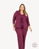 Blazer Plus Size Alfaiataria Stel Cereja | ClosetPlusSize