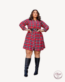 Vestido Xadrez Flanelado | ClosetPlusSize