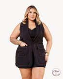 Conjunto Colete e Short Pespontado | ClosetPlusSize
