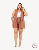 Conjunto Colete e Short Pespontado | ClosetPlusSize