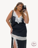 Conjunto Longo Renda Contrast | ClosetPlusSize