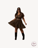 Vestido Olivia Caramelo | ClosetPlusSize